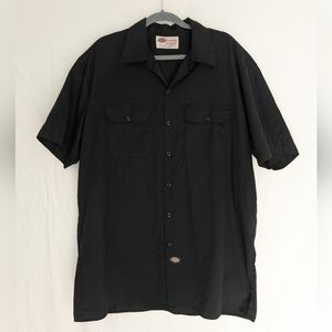 Dickies Black Short Sleeve Jean Shirt, XL